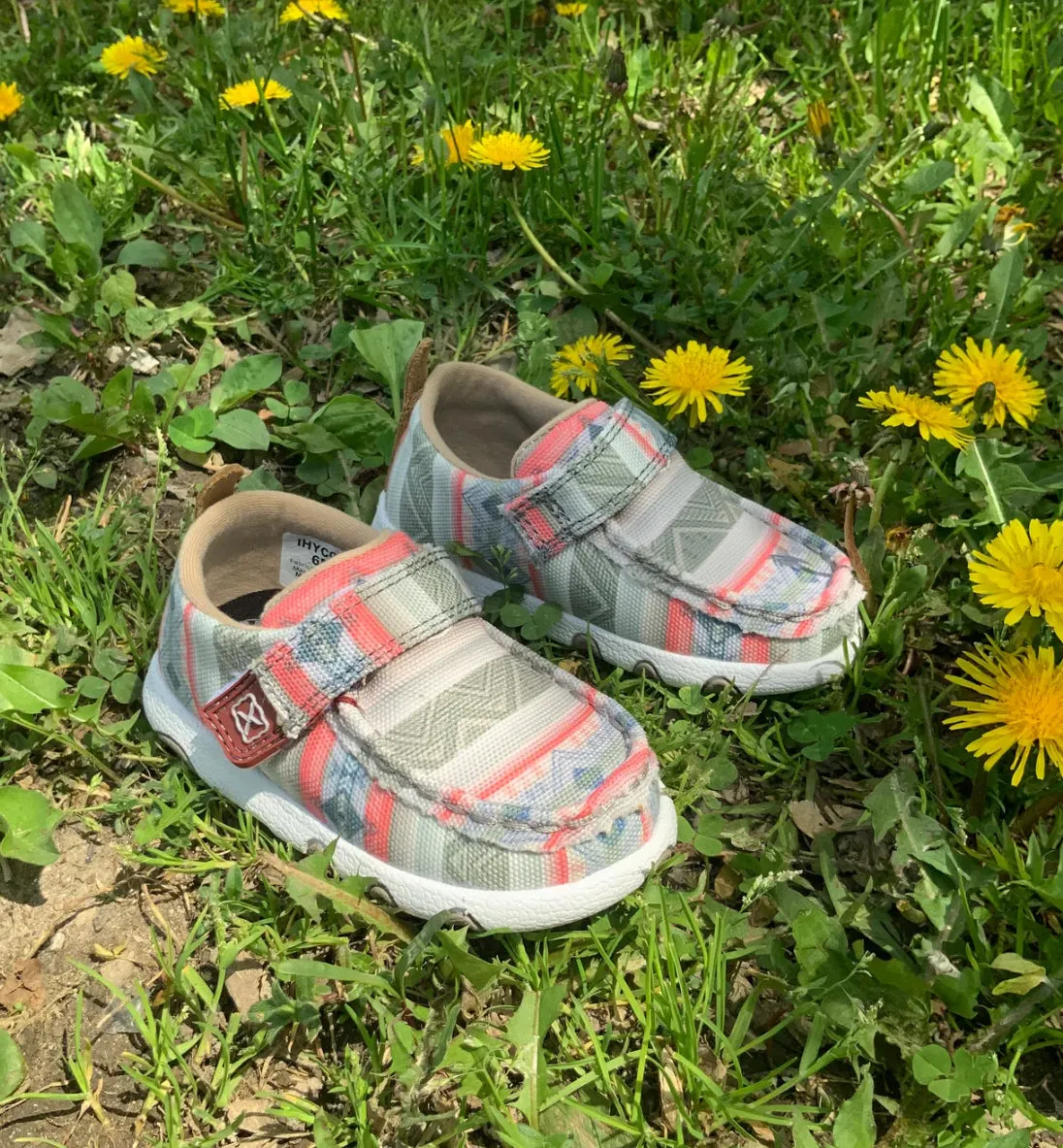 nylon Twisted X Infant/Toddler Hooey Driving Moc Pink Multi IHYC002