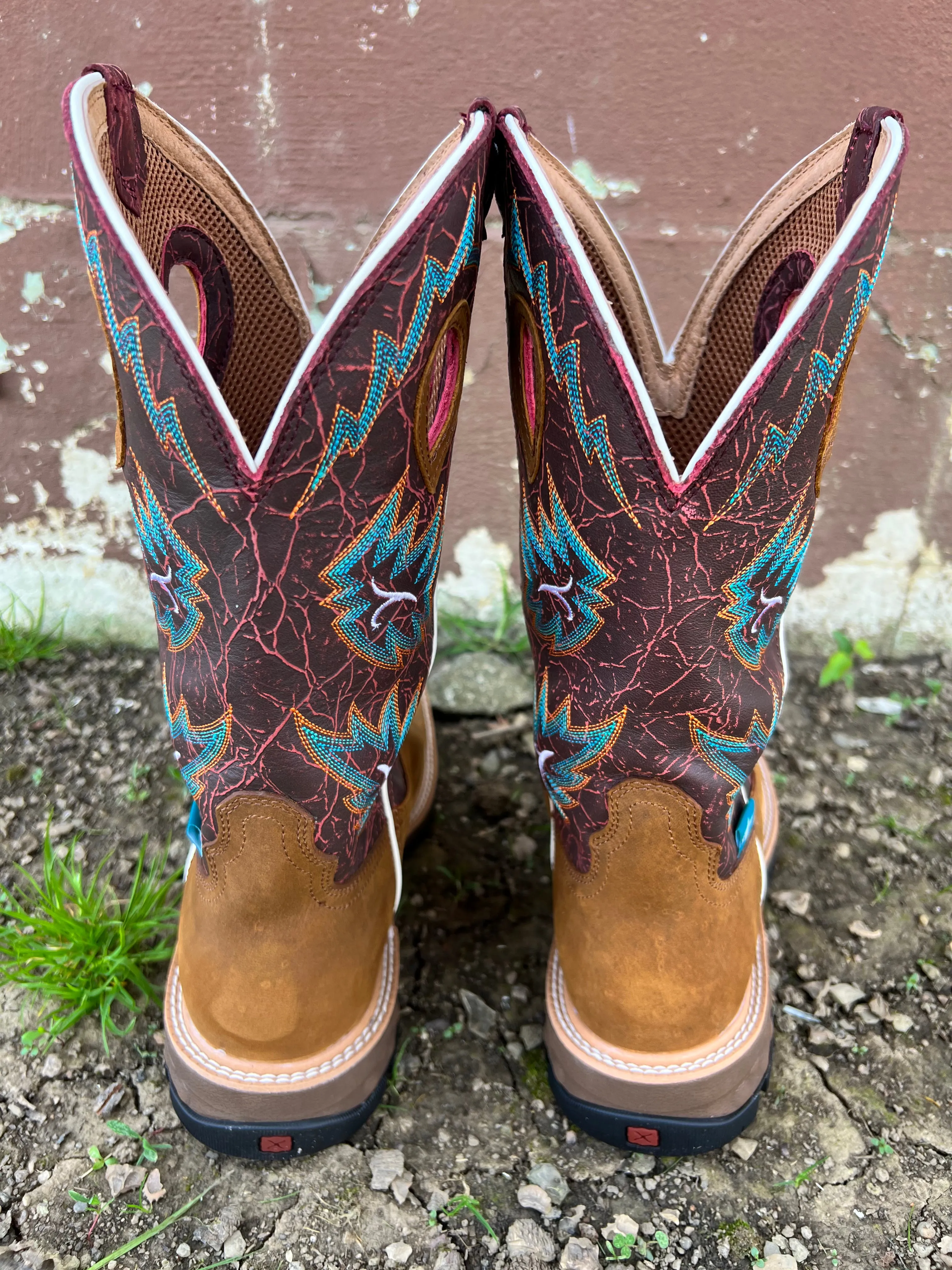 Twisted X Men's 12 Waterproof Cell Stretch Western Cowboy Work Boots MXBW005 Premium Cushion Airport Look