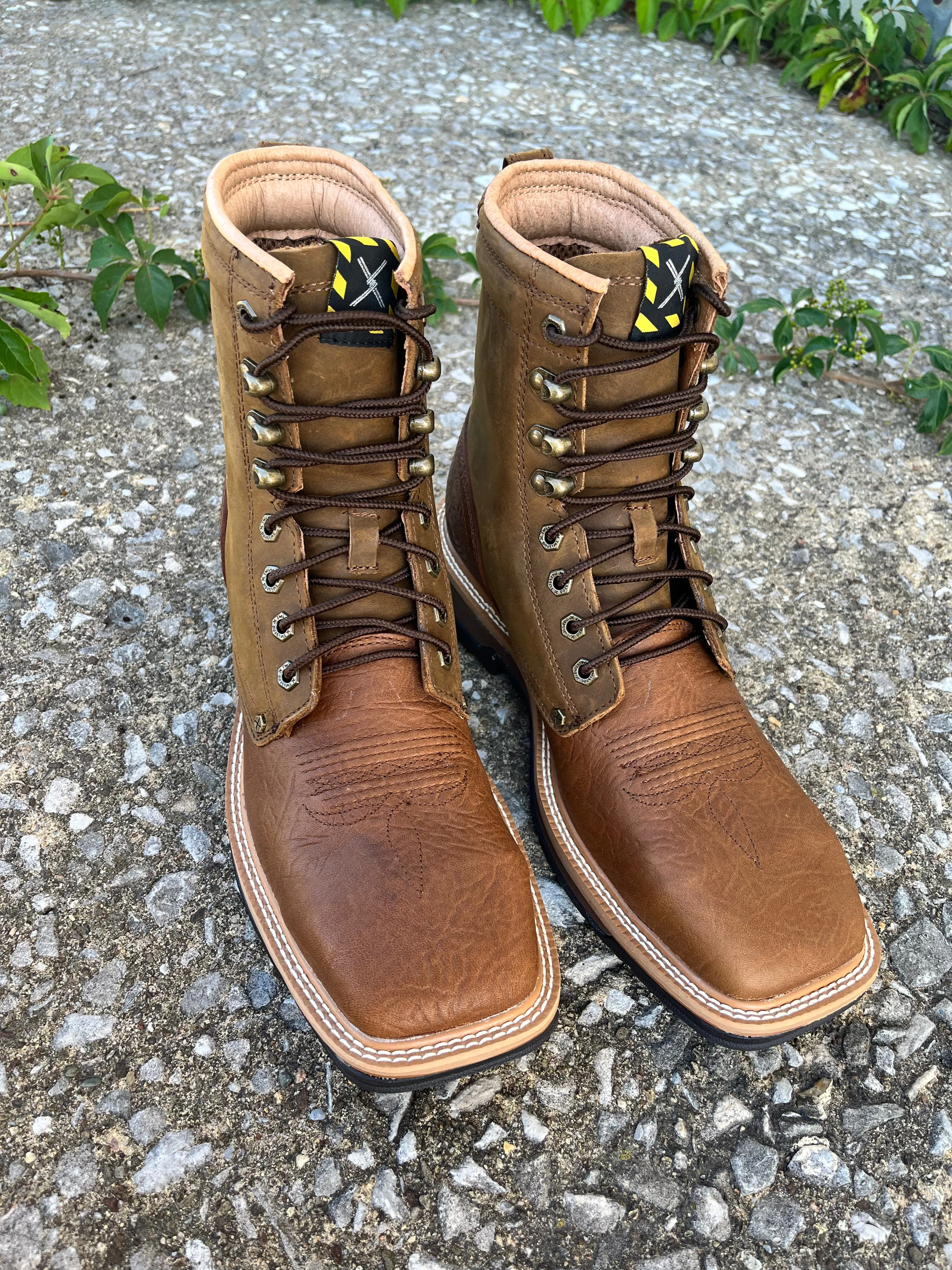 quick dry Twisted X Men's Brown Leather 8 Lace Up Steel Toe Work Boot MLCSL01