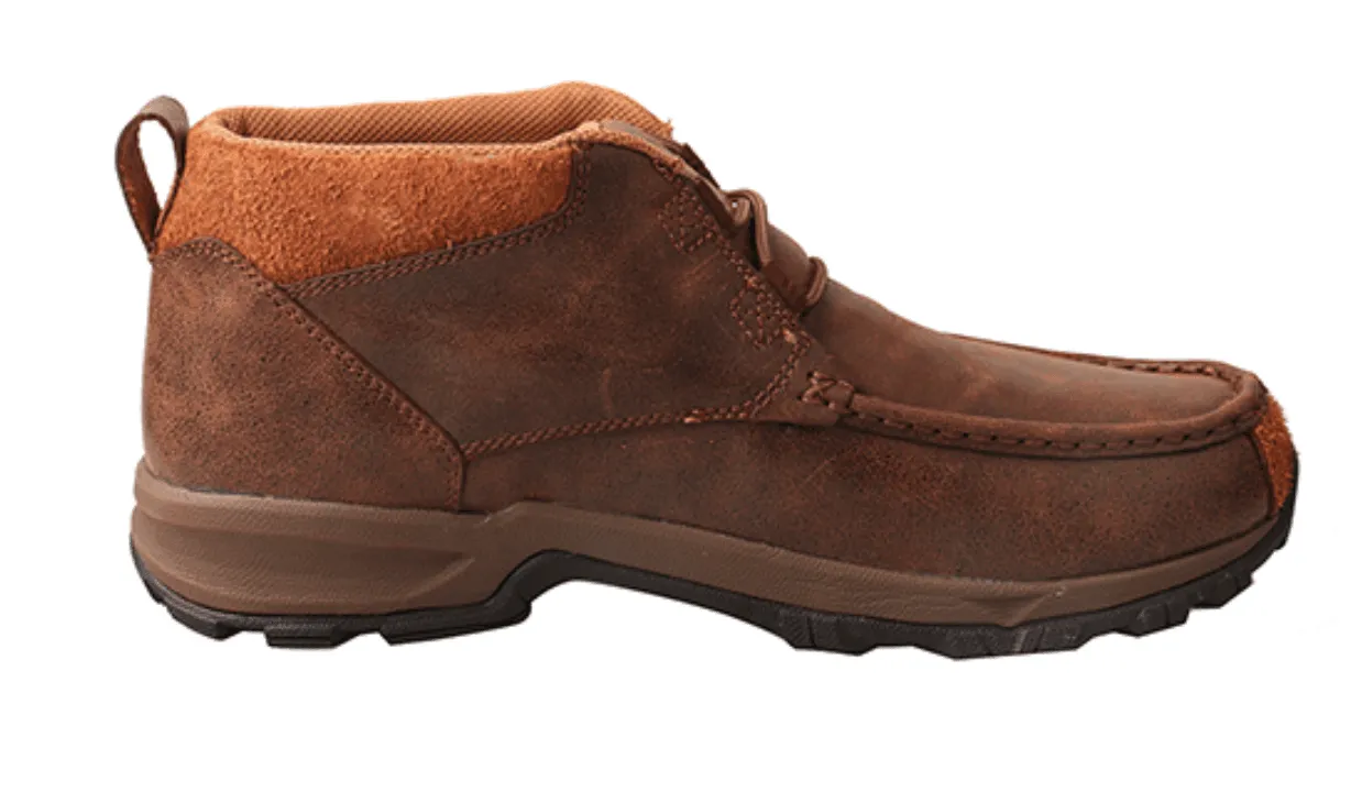 Shock Absorbing Twisted X Men's Brown Leather Waterproof Lace-up Hiker Shoe MHKW002