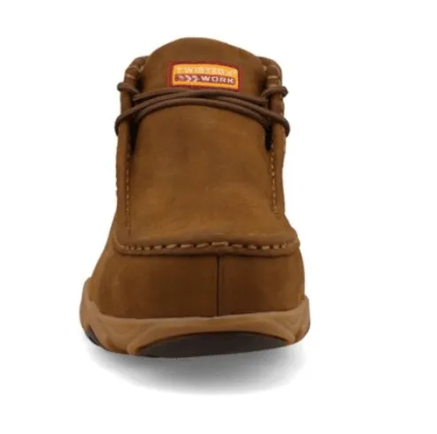 Neutral Style Quilt Soft Twisted X Men's Chukka Saddle Leather  Nano Toe Work Driving Moc Shoe MDMXN01