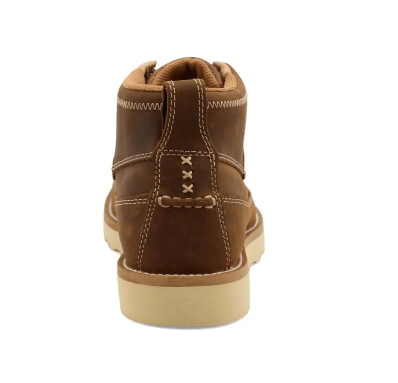 Twisted X Men's Distressed Saddle & Cognac Wedge Sole Lace Up Boots MCA0043 School Run