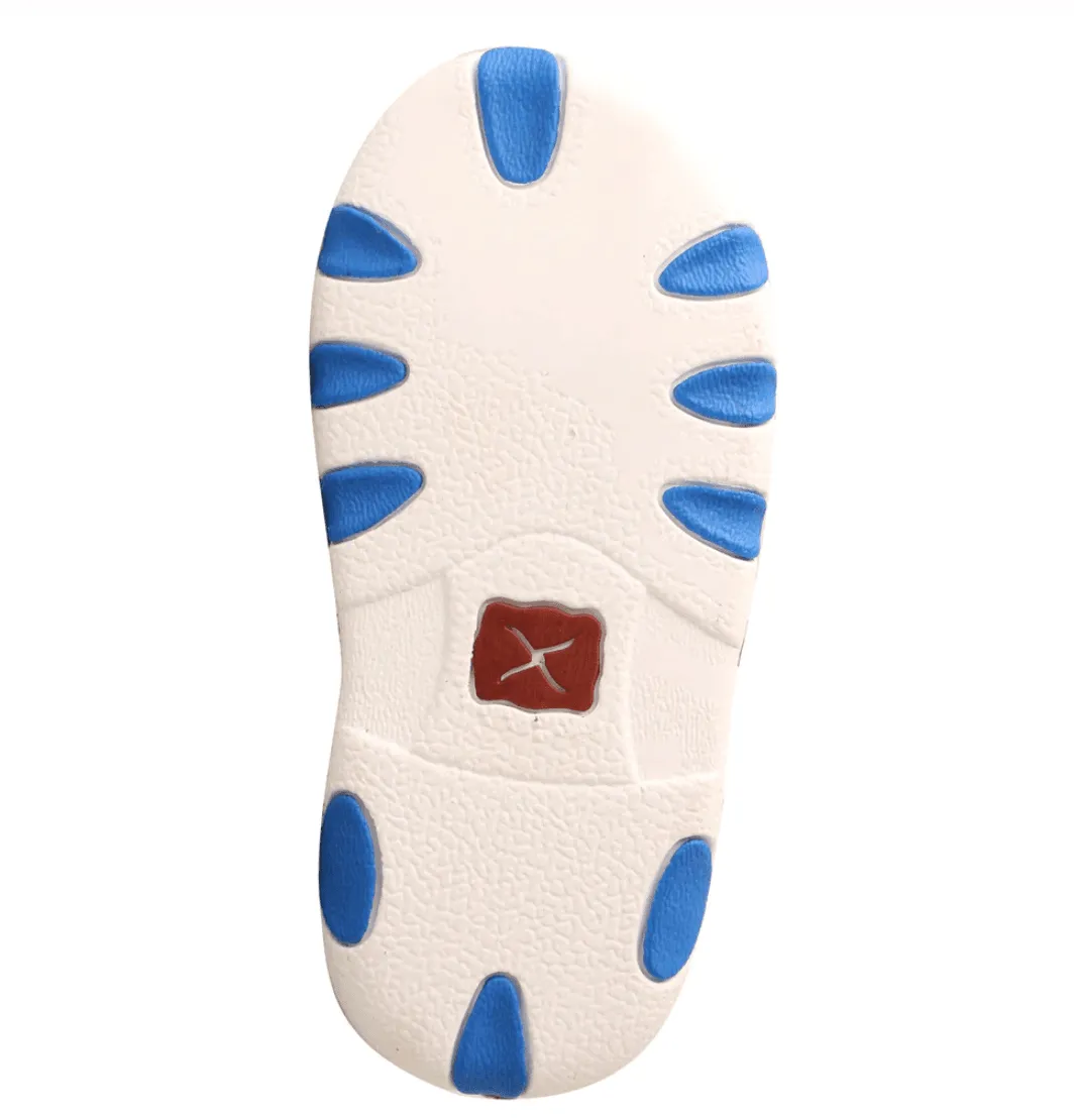 Heavy Duty Performance Twisted X Toddler Driving Moc Blue Aztec Baby Shoes ICA0019