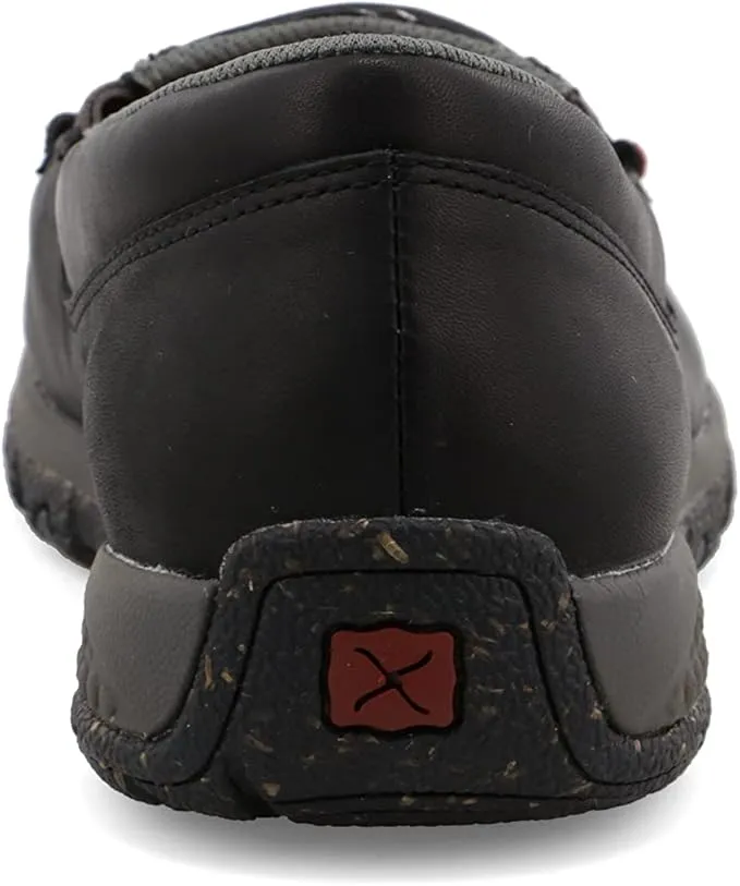 Twisted X Women's Black Tooled Leather Slip On Driving Moc Casual Shoe WXC0014 Save Step