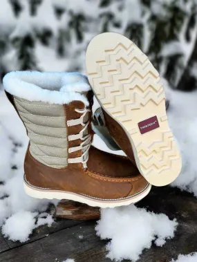 Twisted X Women's Shearling Lined Wedge Sole 8 Lace Up Winter Boots WCA0055 Soft Footbed