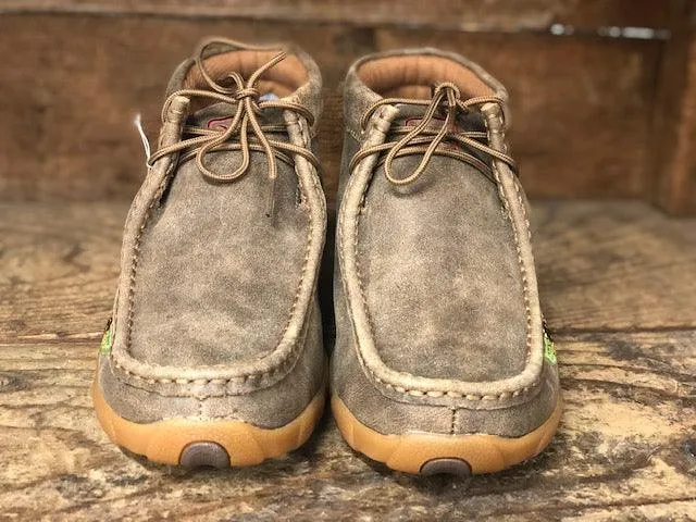 Twisted X Women's Sunflower Bomber Leather Chukka Driving Mocs Casual Shoe WDM0128 Flexible Comfort Busy Walk