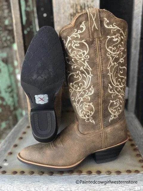 Twisted X Women's Western Fancy Stitched Bomber Leather Cowgirl Boots WWT0025 Warm Interior Wear resistant