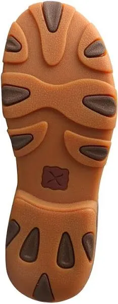 Twisted X Youth Cactus and Arrow Bomber Brown Leather Driving Mocs YDM0035 Classic Appeal AntiOdor