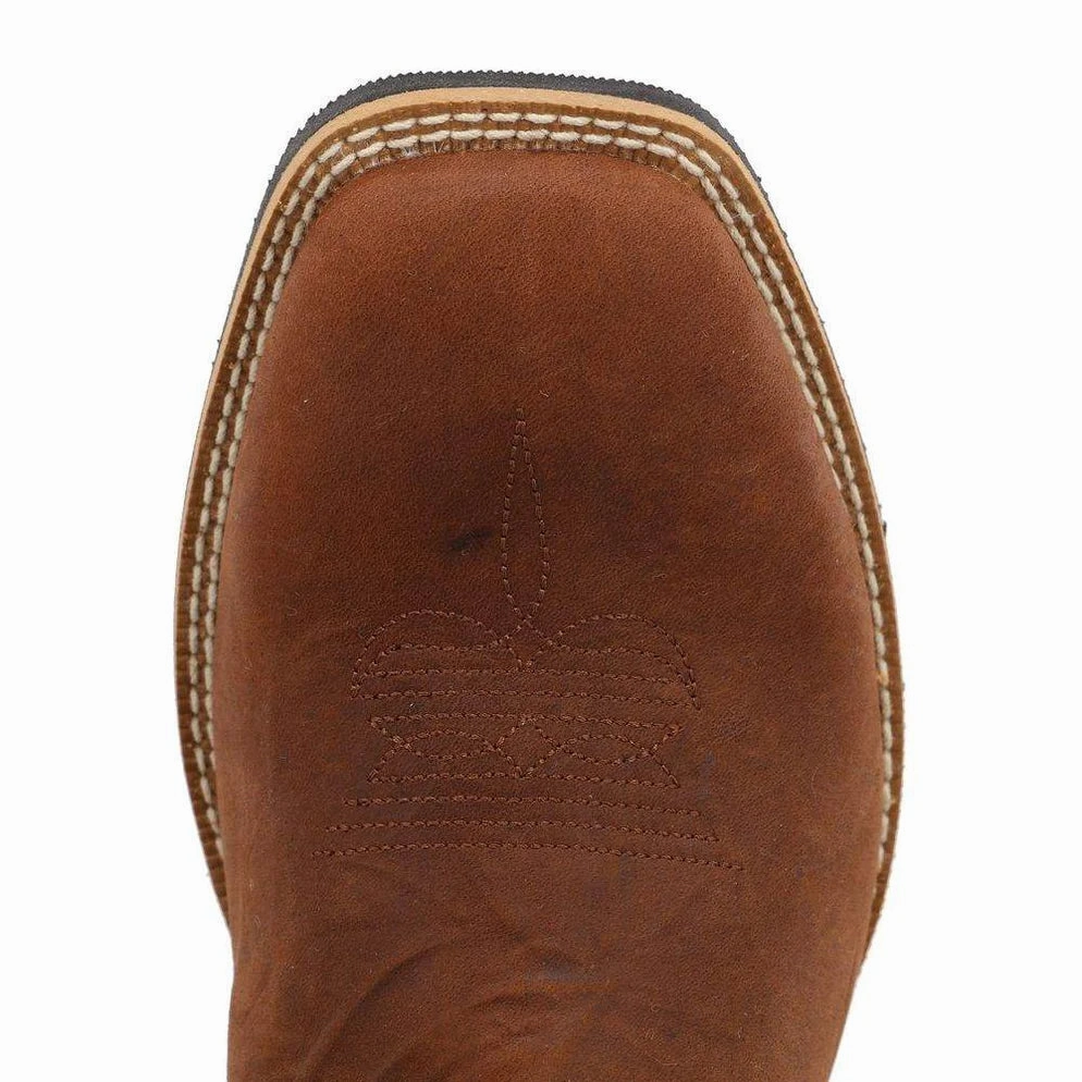 Work Function dry surface Twisted X Children & Youth Top Hand Brown & Slate Blue Square Toe Boot YTH0019