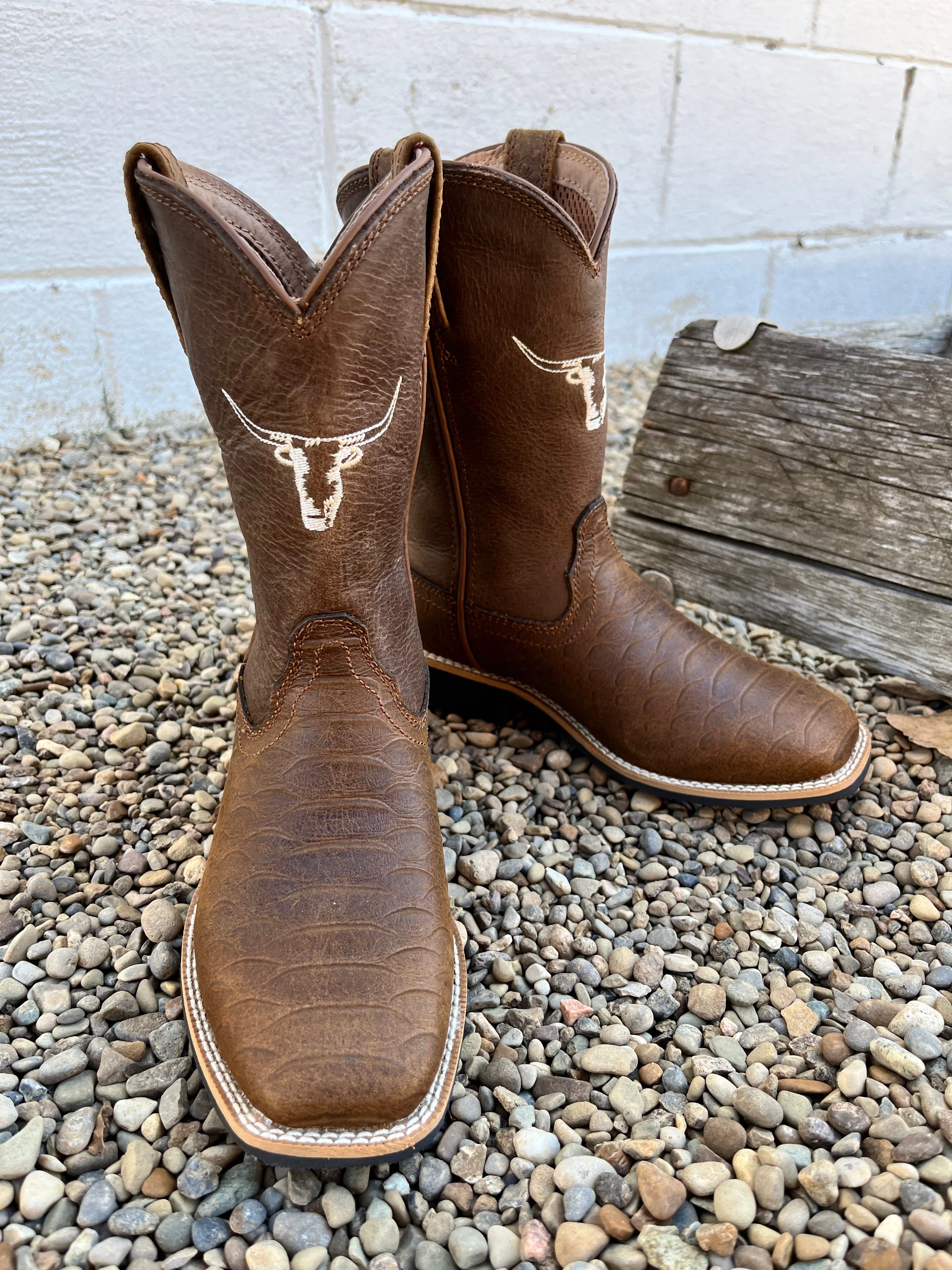 Twisted X Childrens & Youth Top Hand Tan Leather Cowboy Boots YTH0016 Shear Warm