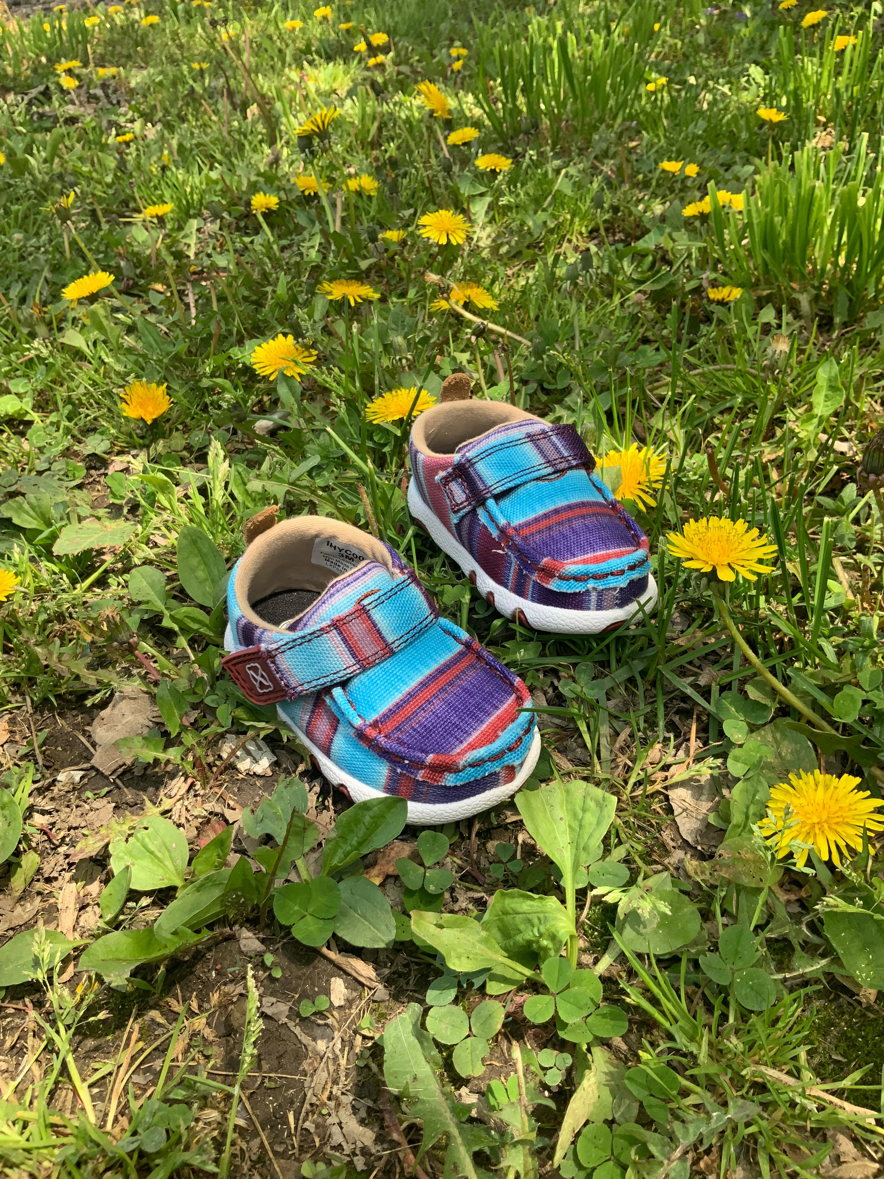 Matte Tone Twisted X Infant & Toddler Hooey Driving Moc Blue Multi Color Baby Shoes IHYC003