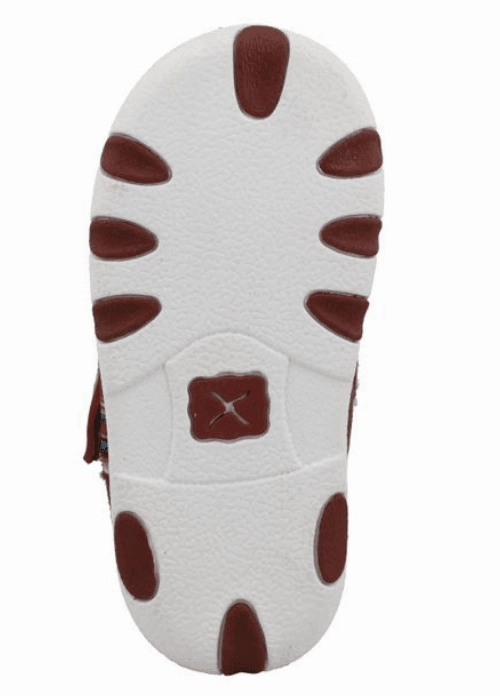 Twisted X Infant & Toddler Hooey Maroon Serape Driving  Baby Shoes IHYC005 Retro feel
