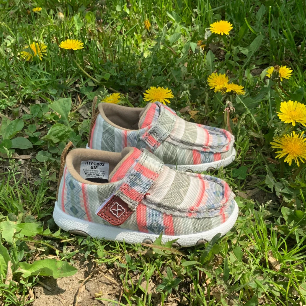 Premium Comfort Cold resistant Twisted X Infant/Toddler Hooey Driving Moc Pink Multi IHYC002