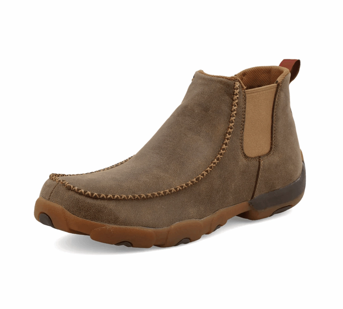 Twisted X Men's 4" Chelsea Bomber Leather Driving Moc MDMG002 Everyday Stride Easy