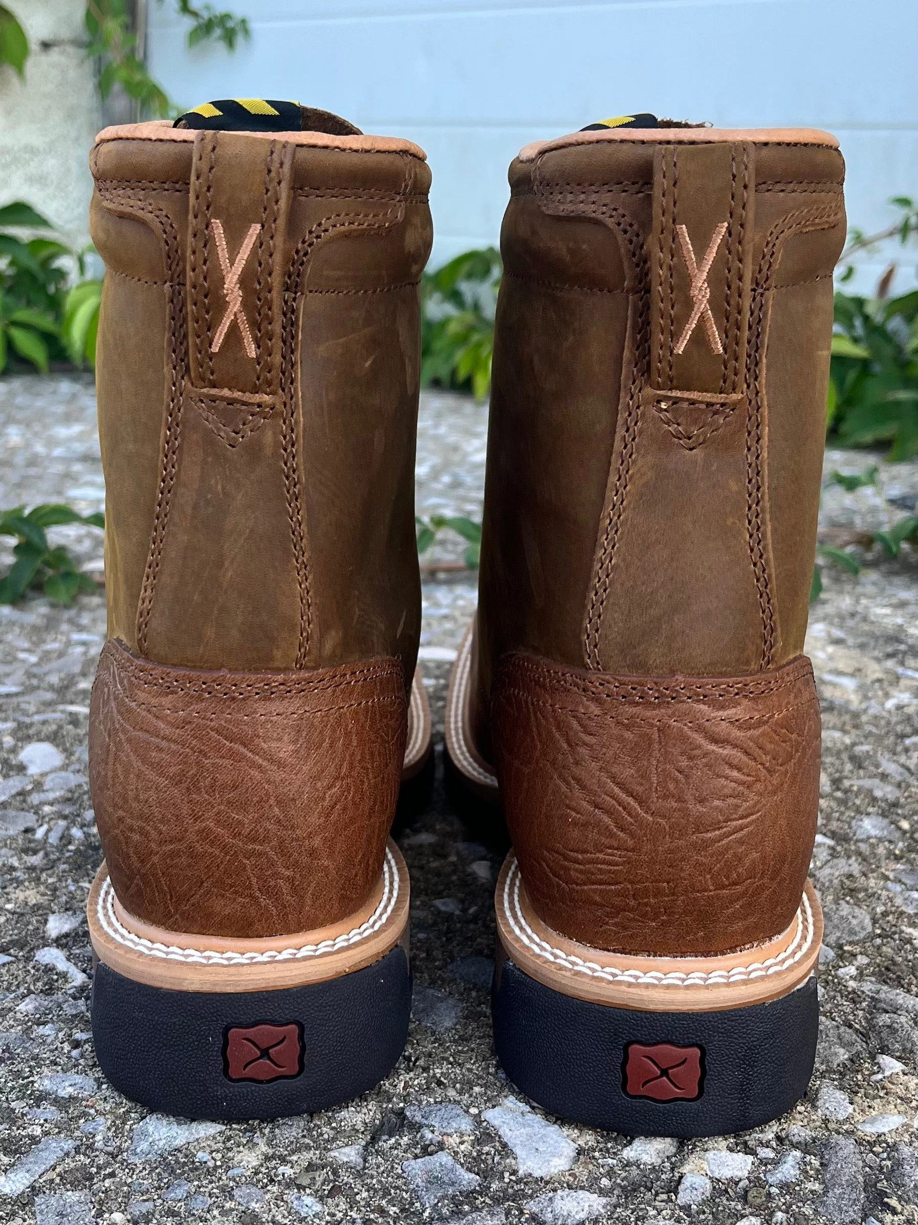 Lightweight Feel Warm and Cozy Twisted X Men's Brown Leather 8 Lace Up Steel Toe Work Boot MLCSL01