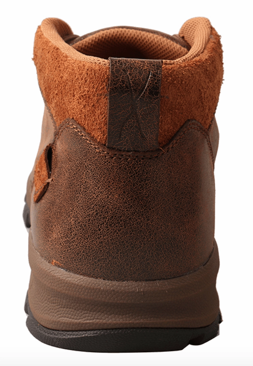 Viral Pop Style Base Twisted X Men's Brown Leather Waterproof Lace-up Hiker Shoe MHKW002