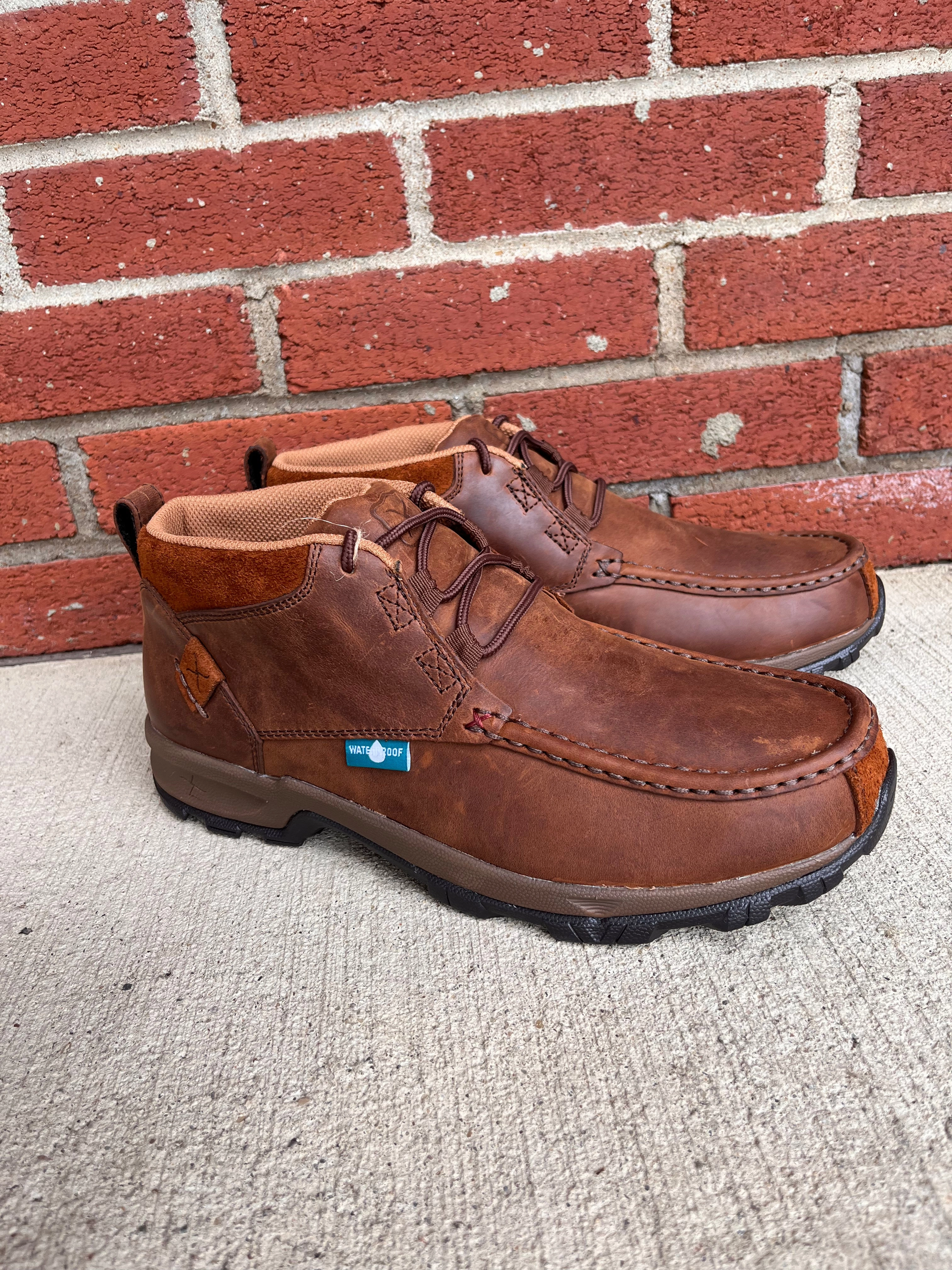 Night Out Twisted X Men's Brown Leather Waterproof Lace-up Hiker Shoe MHKW002