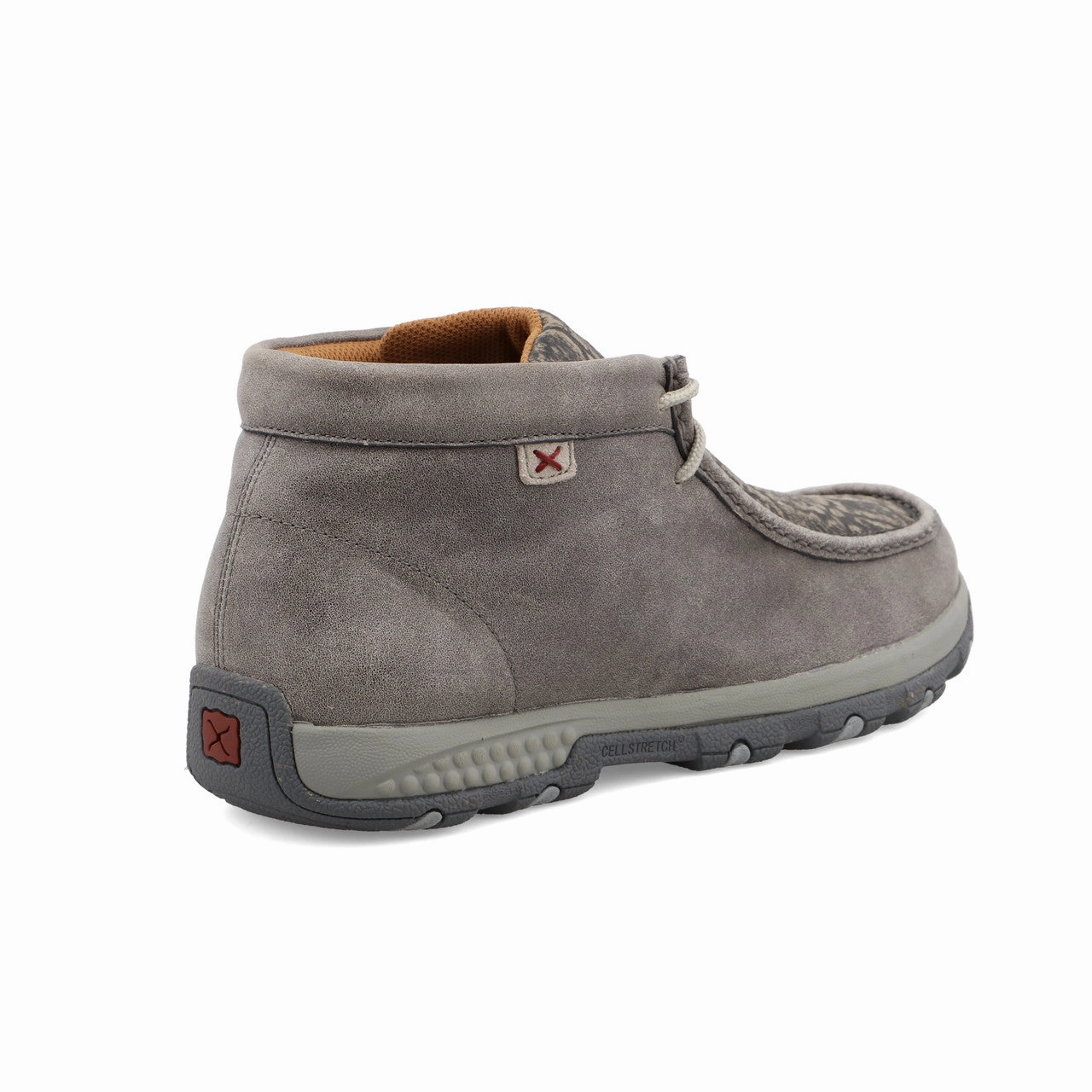 Gift Easy Vintage Love Twisted X Men's Chukka Bomber Gray Elephant Print Leather Driving Mocs Shoes MXC0017