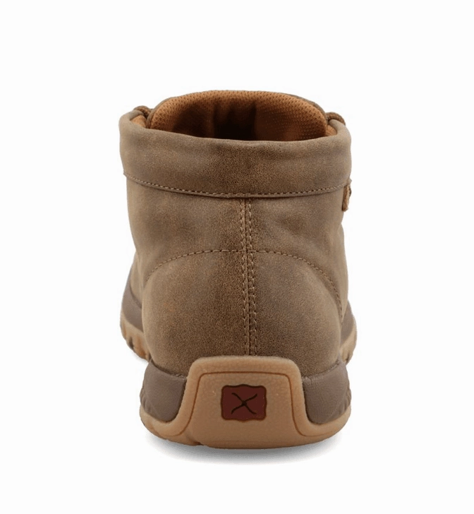 Twisted X Men's Chukka Chocolate Bomber Leather Driving Mocs Shoes MXC0013 Everywhere Fit