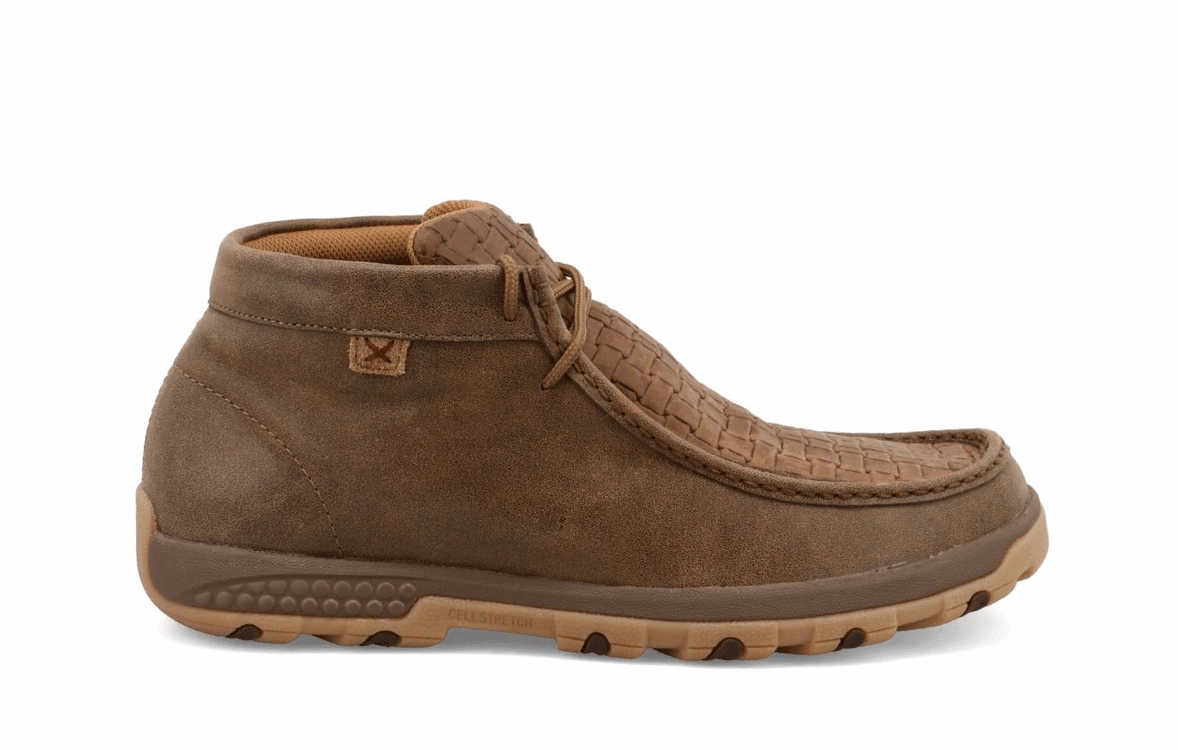 Valley Run Office Cool Twisted X Men's Chukka Chocolate Bomber Leather Driving Mocs Shoes MXC0013