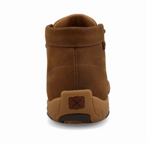Twisted X Men's Chukka Saddle Leather  Nano Toe Work Driving Moc Shoe MDMXN01 Non Marking Wedge Heel