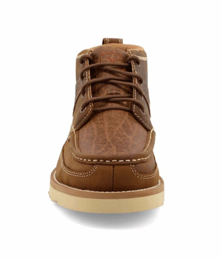 Storm Guard Twisted X Men's Distressed Saddle & Cognac Wedge Sole Lace Up Boots MCA0043