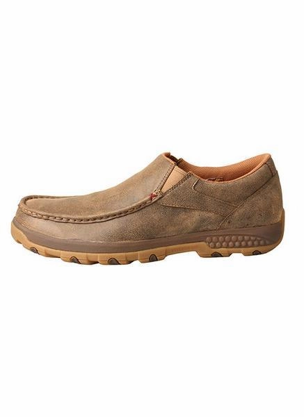 Twisted X Mens Bomber Leather Slip-On Driving Moc Casual Shoe MXC0003 Fresh Look