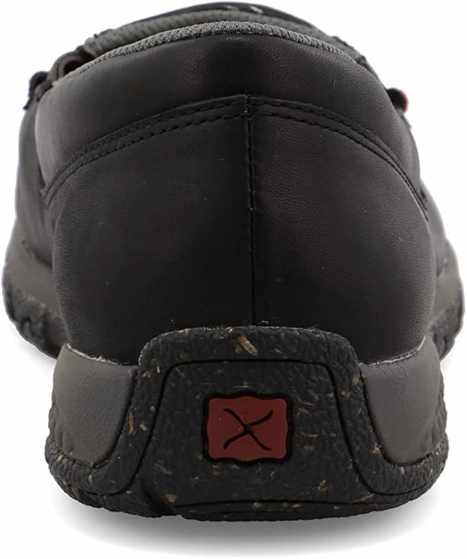 Twisted X Women's Black Tooled Leather Slip On Driving Moc Casual Shoe WXC0014 Save Step