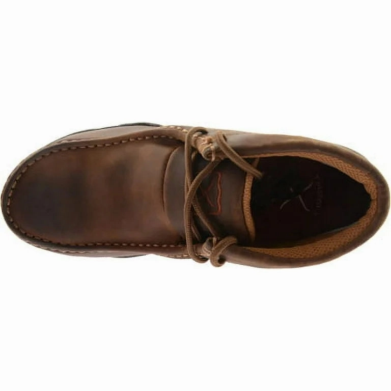 Twisted X Women's Distressed Saddle Leather Steel Toe Work Shoe WDMST01 Reinforced Build Gear Wear Shield Shoes