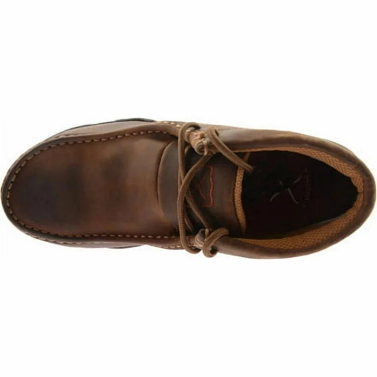 Twisted X Women's Distressed Saddle Leather Steel Toe Work Shoe WDMST01 Outdoor Adventure Footwear