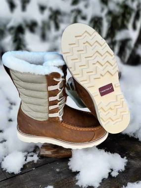 Twisted X Women's Shearling Lined Wedge Sole 8 Lace Up Winter Boots WCA0055 Soft Footbed