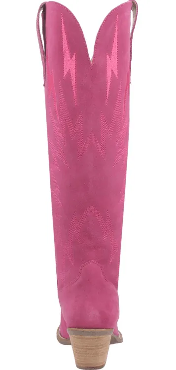 Dingo Women's Fuchsia Pink Thunder Road Snip Toe Tall Cowgirl Boots DI597 Heavy-Duty Build