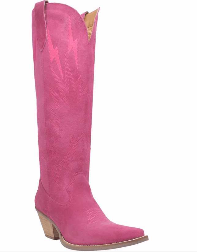 Tiger Mark Dingo Women's Fuchsia Pink Thunder Road Snip Toe Tall Cowgirl Boots DI597