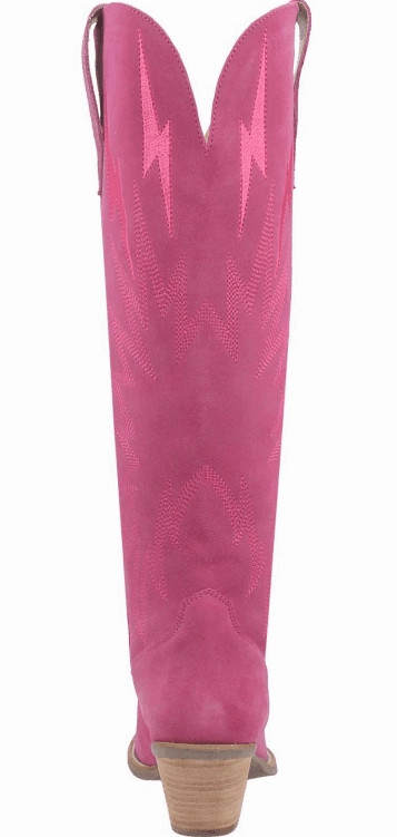 Dingo Women's Fuchsia Pink Thunder Road Snip Toe Tall Cowgirl Boots DI597 Heavy-Duty Build