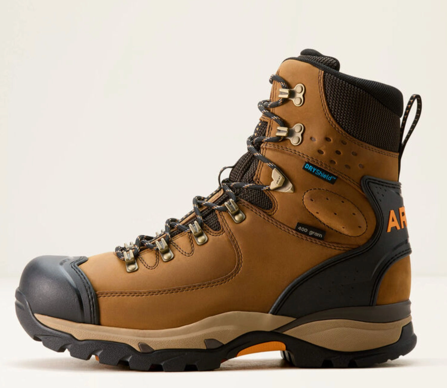 Wine Rich Ariat Men's Endeavor Dusted Brown 8" Waterproof Insulated Work Boot 10053775