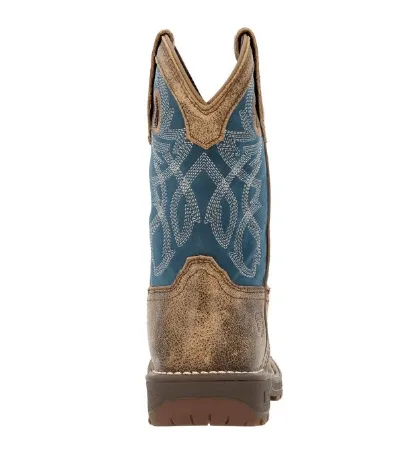 Rocky Childrens & Youth Legacy 32 Slate Blue & Brown 8" Waterproof Western Boots RKW0409C; RWW0409Y Trendy Design PullOn