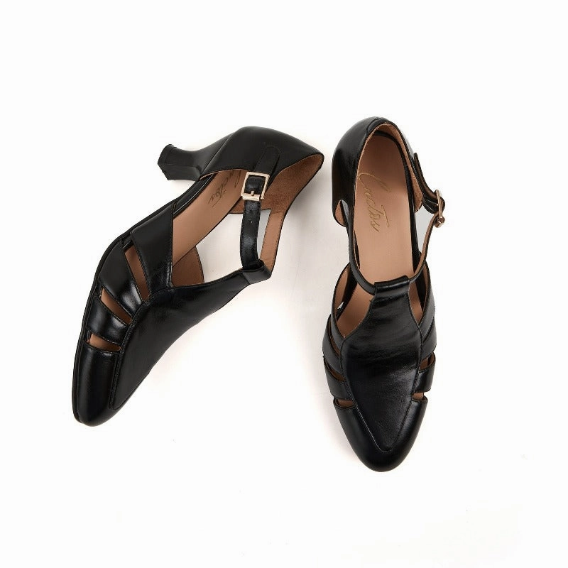 Vanessa Strap Sandal-Black