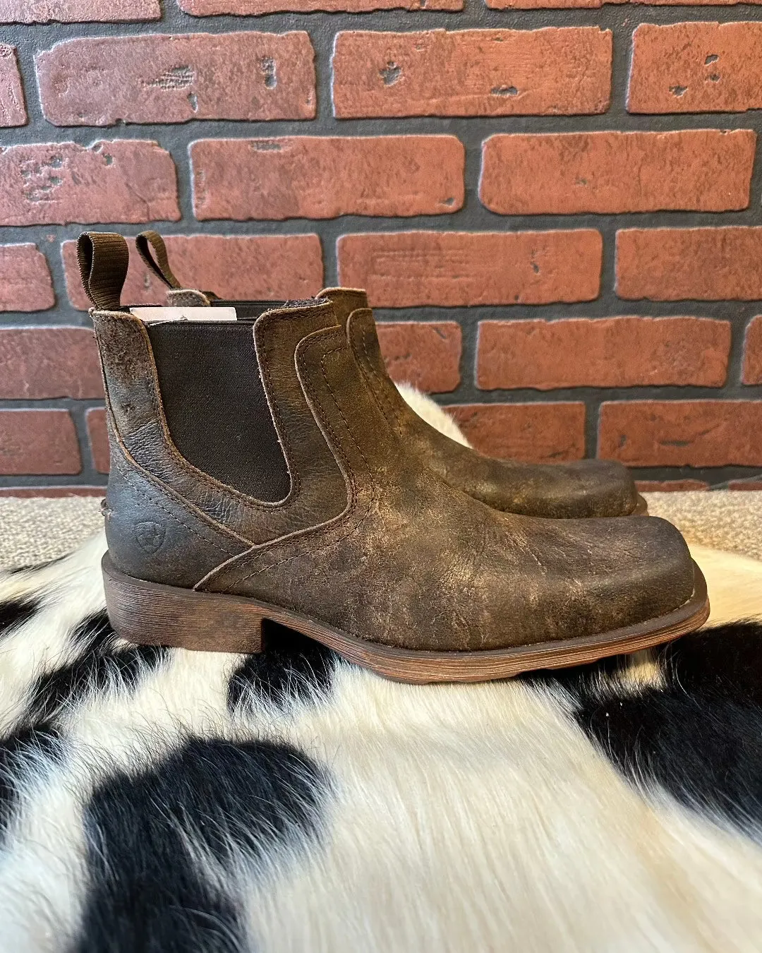 Ariat Men's Brown Midtown Rambler Square Toe Chelsea Boots 10031635 Cushion Boost