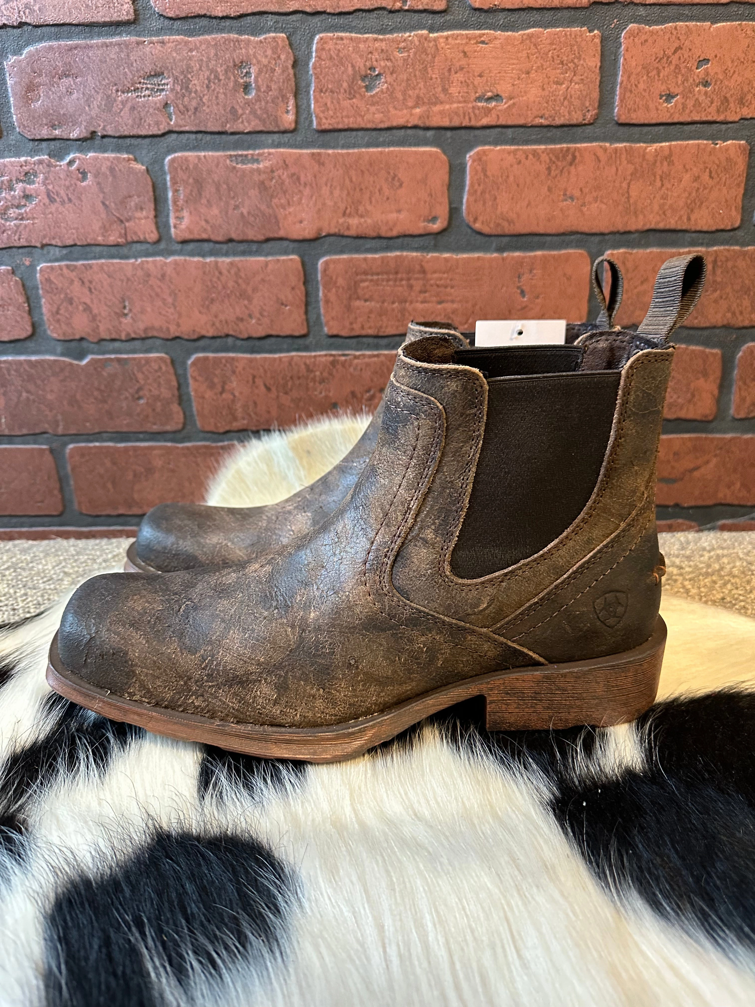 City Moments Ariat Men's Brown Midtown Rambler Square Toe Chelsea Boots 10031635