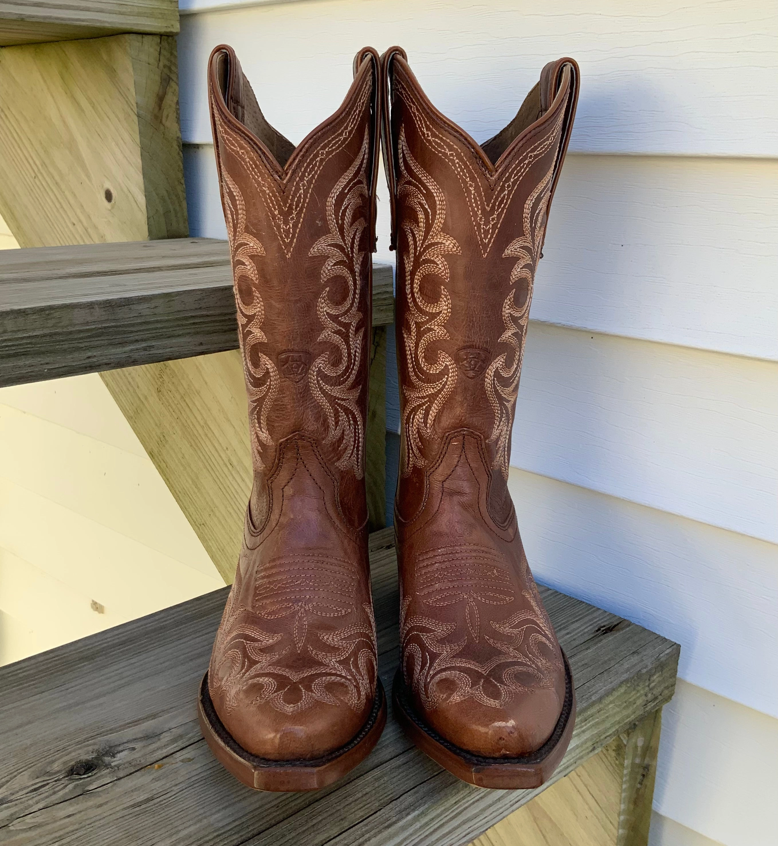 Ariat Women's Hazen Whisky Barrel Snip Toe Cowgirl Boots 10042382 Warm Touch Farm Life