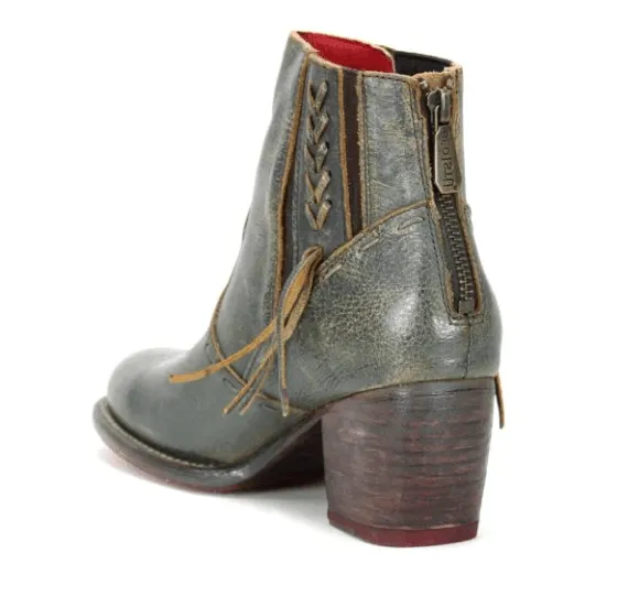 Bed Stu Women's Celestine Dark Teal Lux Leather Ankle Boots F393126-DKTLLX Long Hour