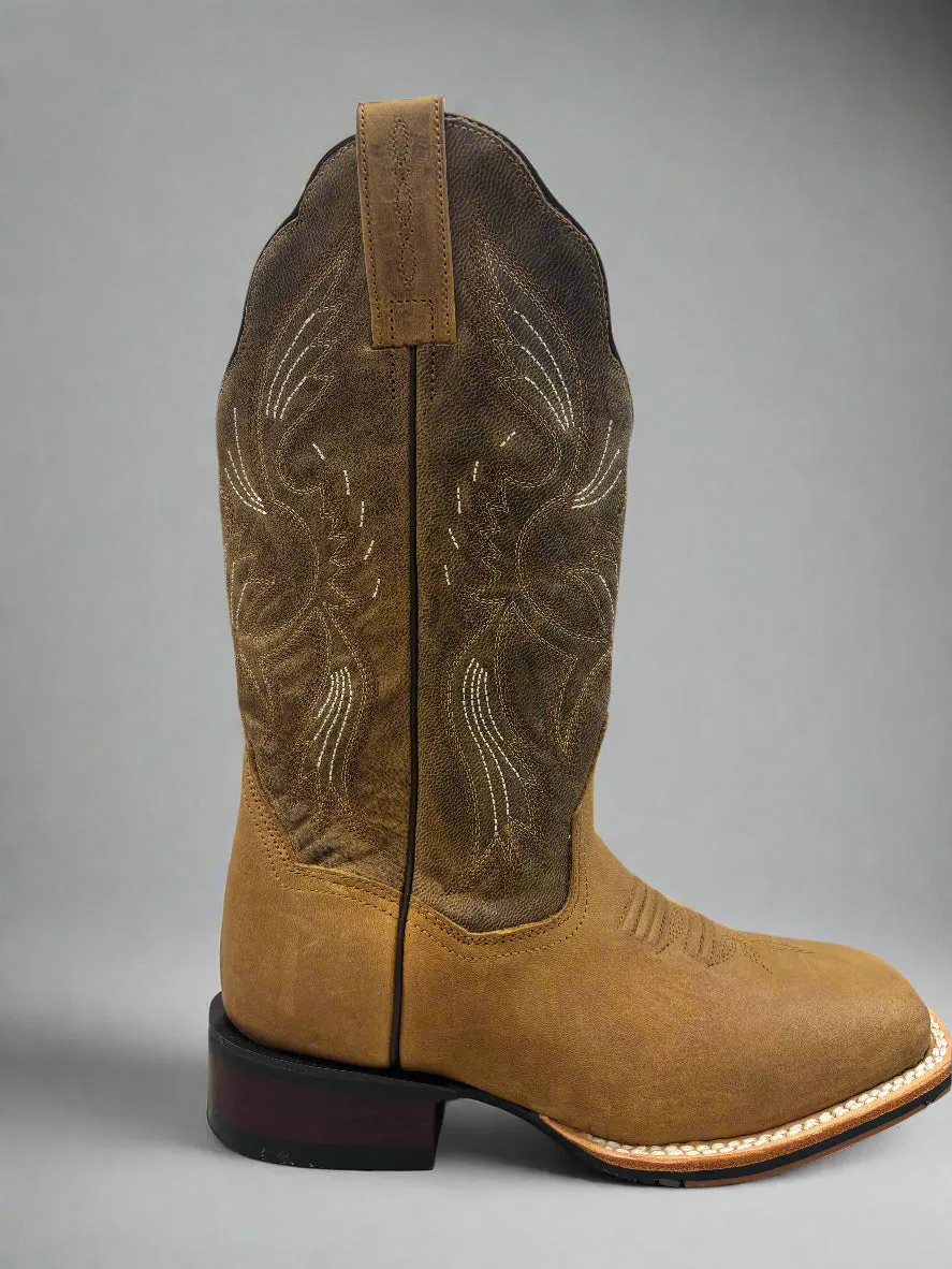 Comfortable Movement Summer Hike Dan Post Women's Jillian Brown On Tan Square Toe Western Cowgirl Boots DP5207