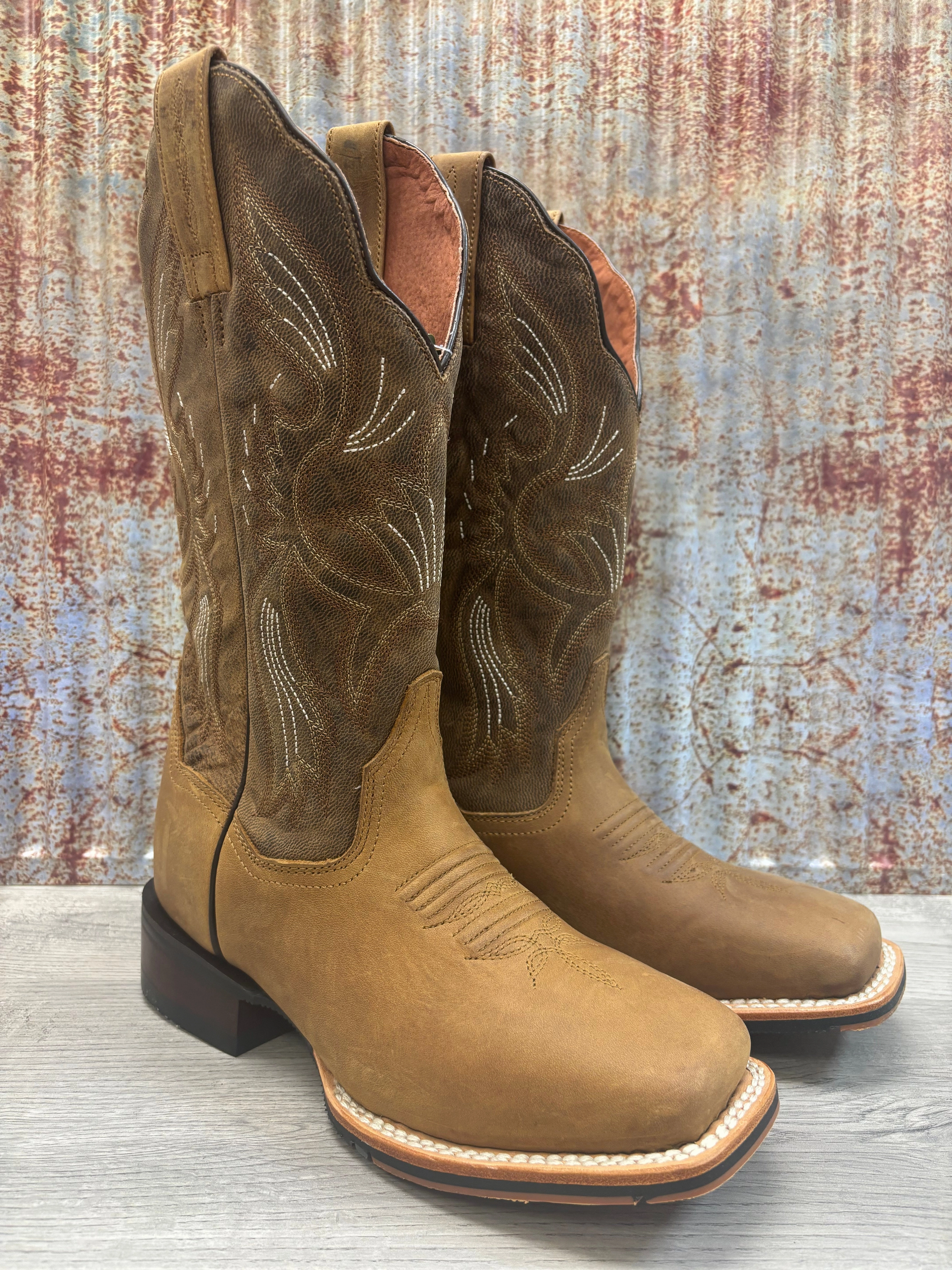 Shank Casual Gathering Dan Post Women's Jillian Brown On Tan Square Toe Western Cowgirl Boots DP5207