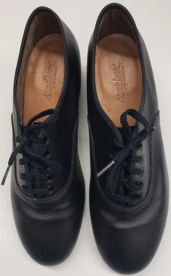 Warren -- Men's Latin Ballroom Oxford -- Black Sharp Finish