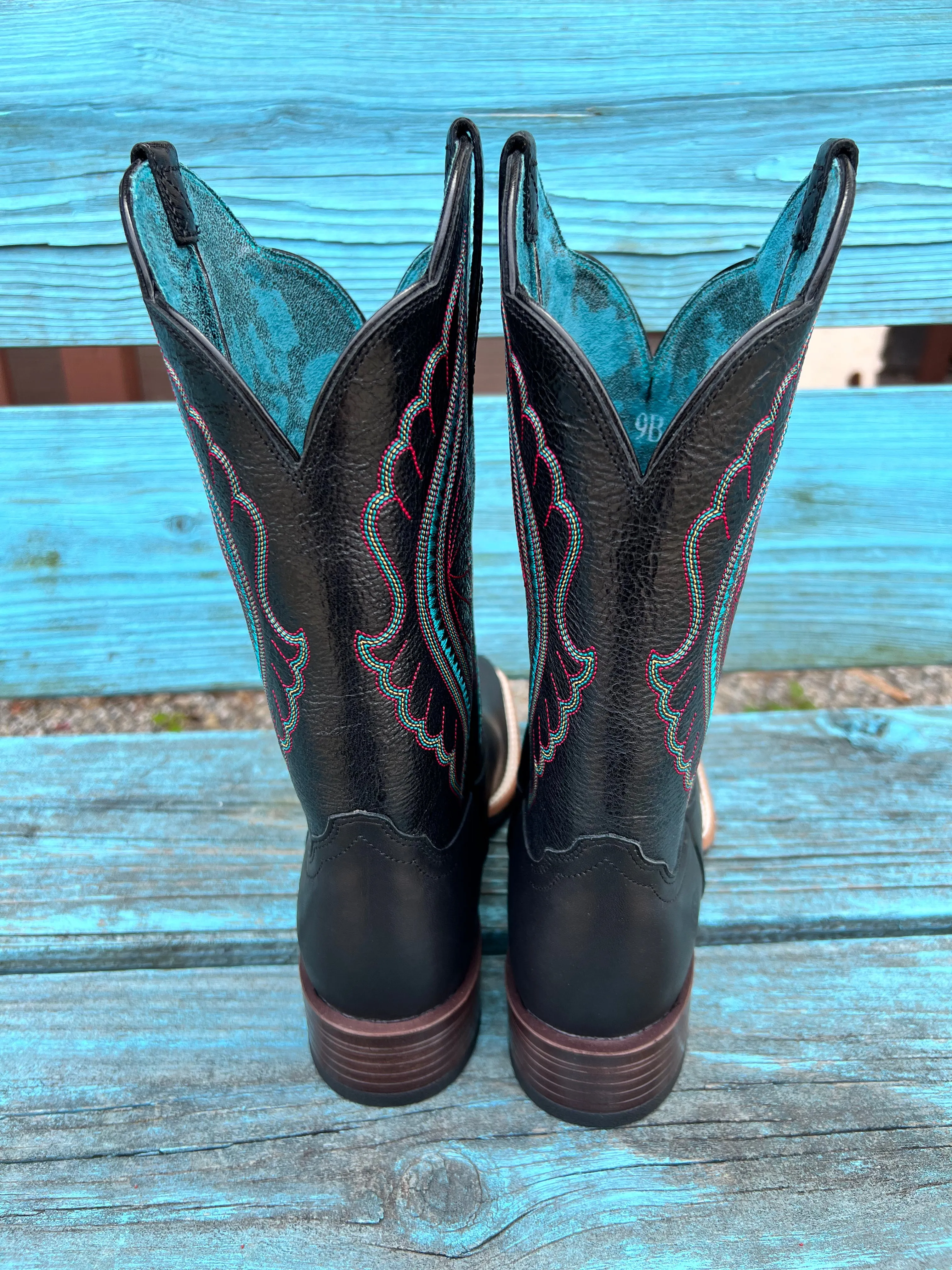 Fashionable Utility Classic Appearance Ariat Women's PrimeTime True Black Square Toe Cowgirl Boots 10035934