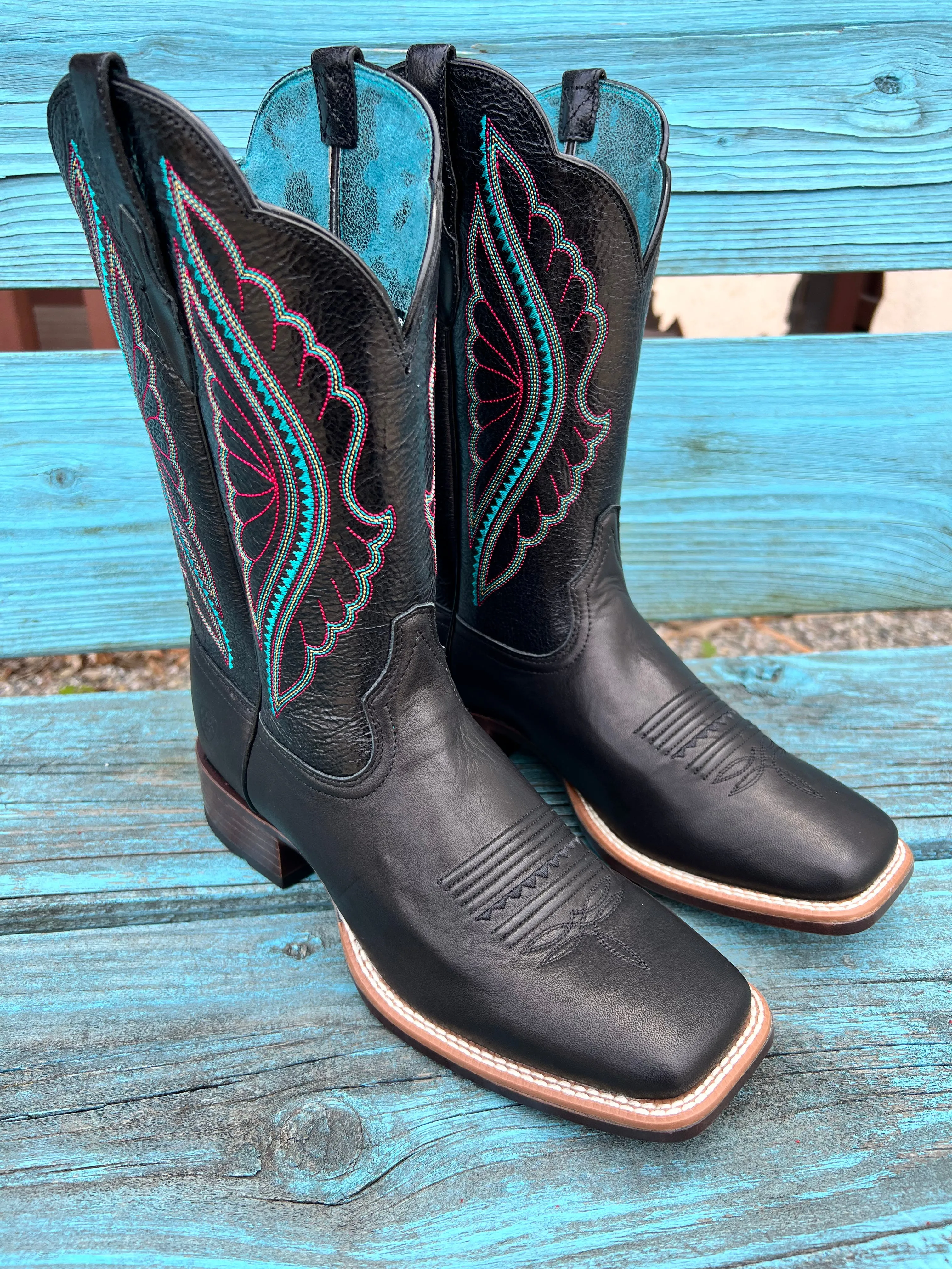 Smooth Entry Versatile use Ariat Women's PrimeTime True Black Square Toe Cowgirl Boots 10035934
