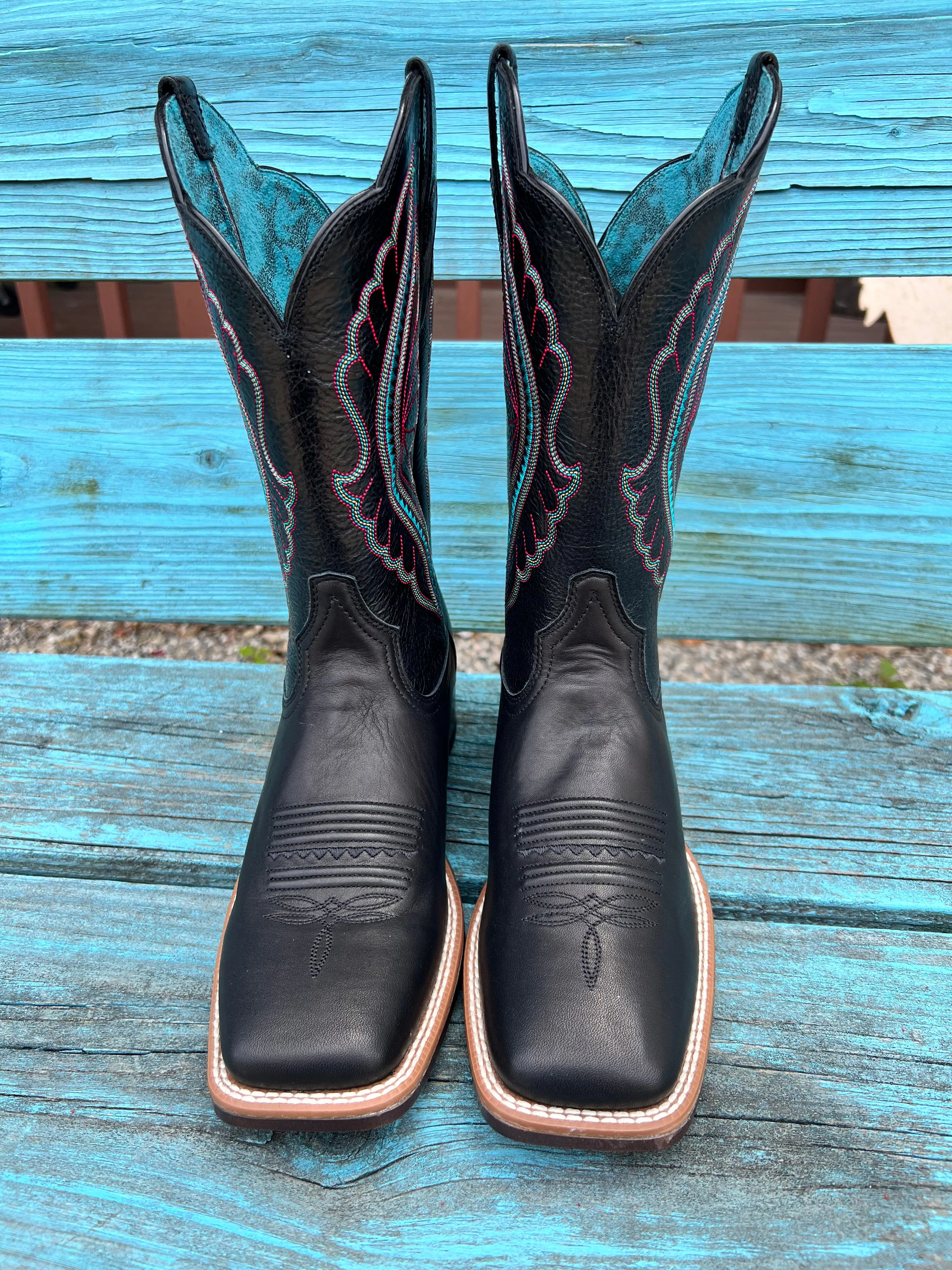 Airy Feel Ariat Women's PrimeTime True Black Square Toe Cowgirl Boots 10035934