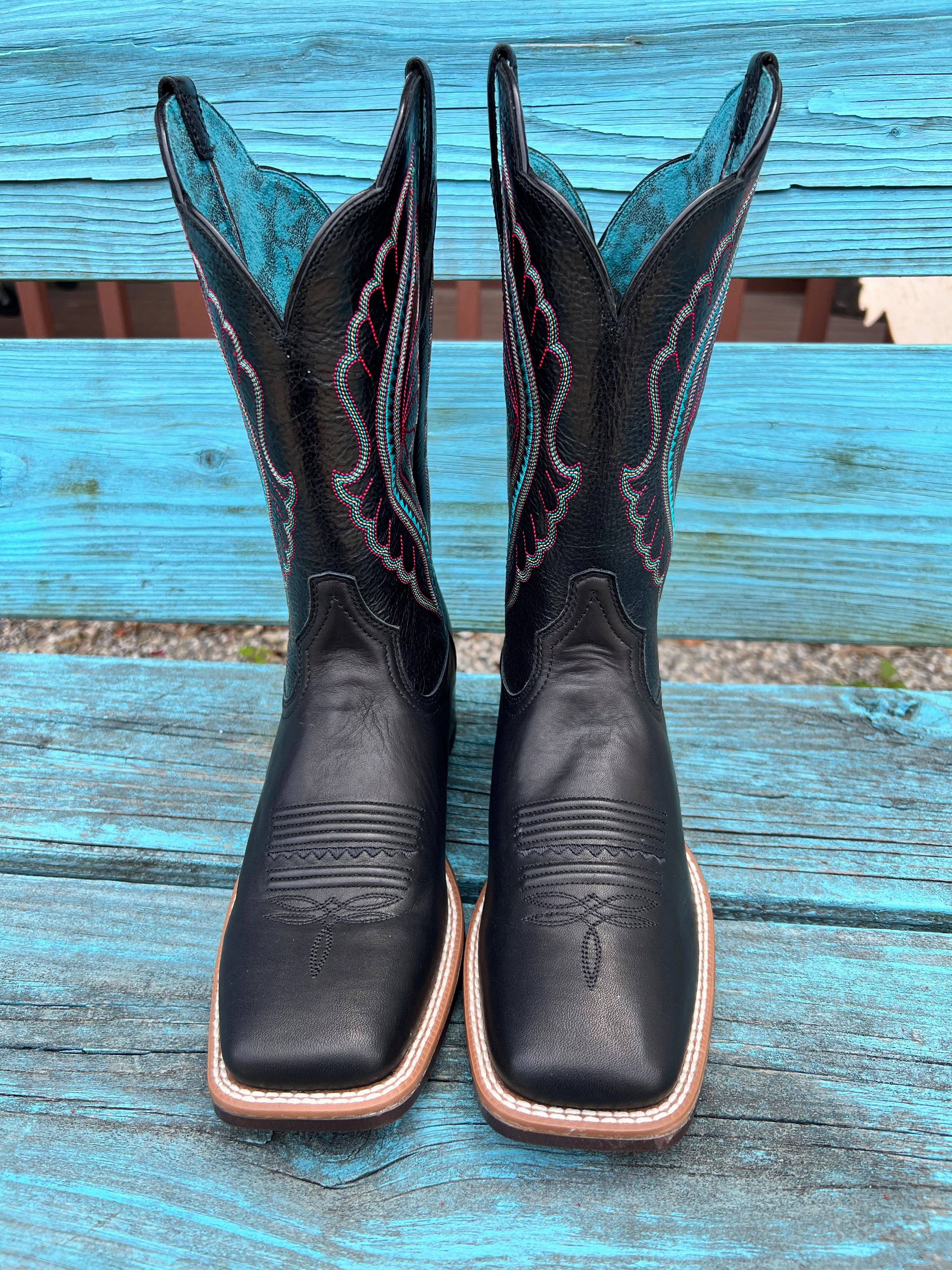 Airy Feel Ariat Women's PrimeTime True Black Square Toe Cowgirl Boots 10035934