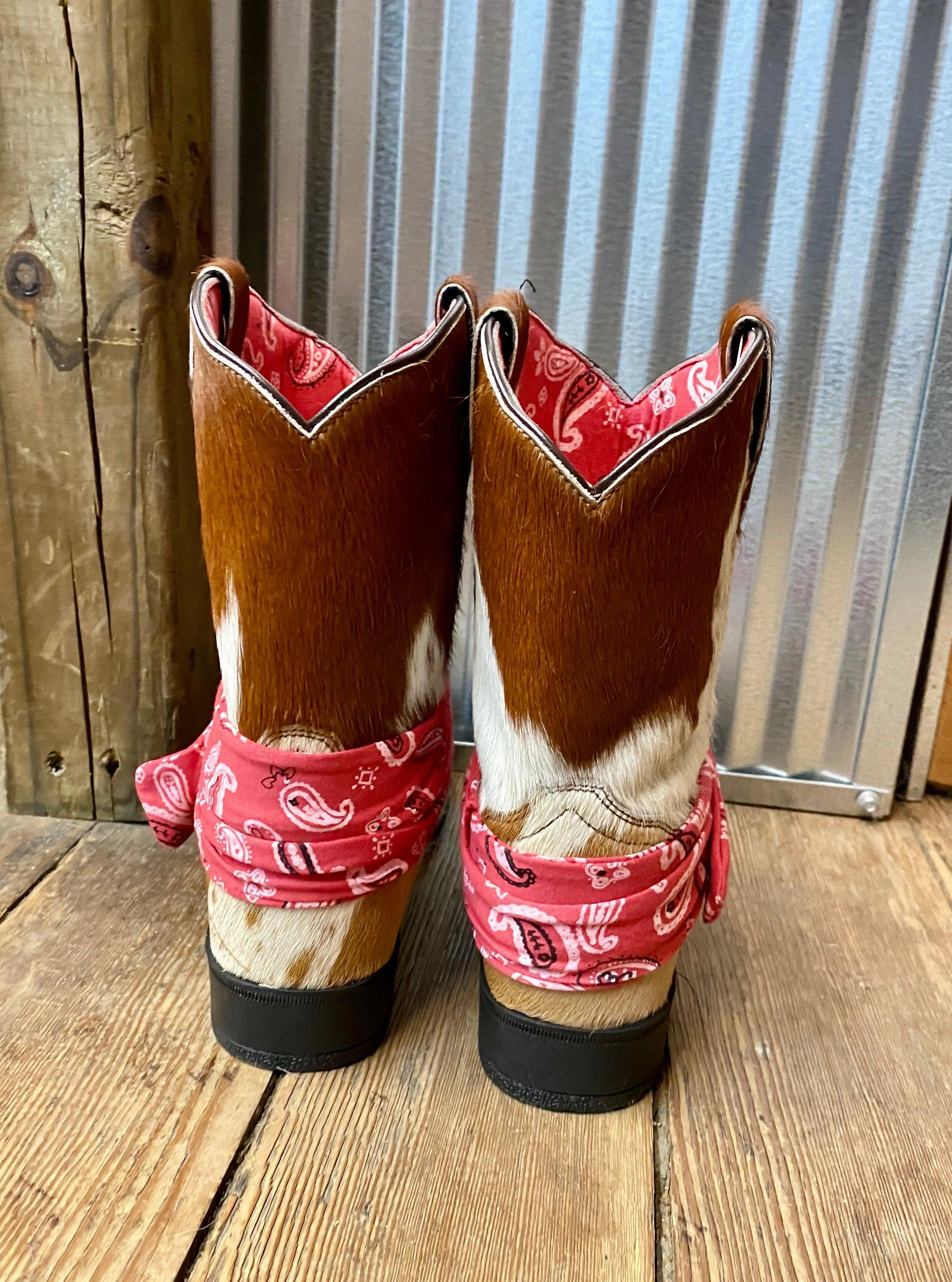 Lightweight Feel Dan Post Children and Youth Bandana Cowhide Western Boots DPC2933 DPC3933