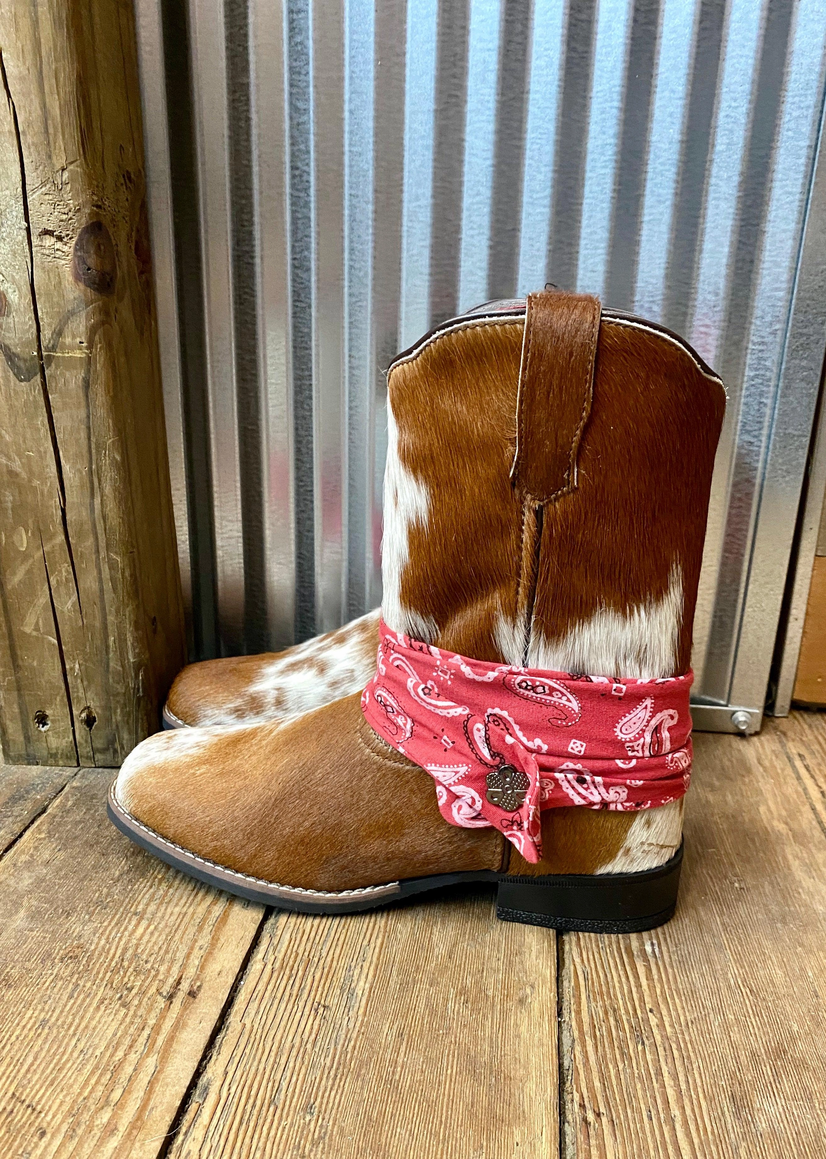 Dan Post Children and Youth Bandana Cowhide Western Boots DPC2933 DPC3933 Dry Guard All Season